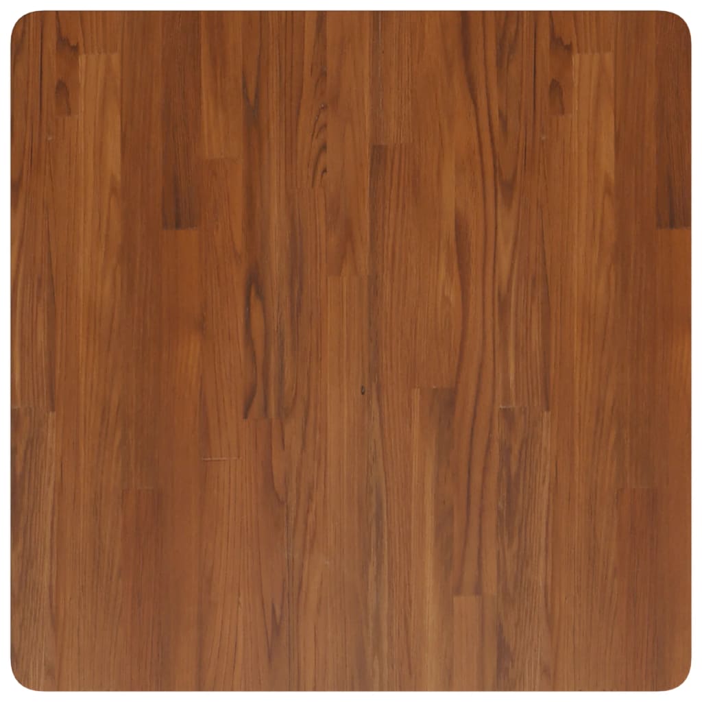 Četvrtasta stolna ploča smeđa 70x70x2,5 cm tretirana hrastovina