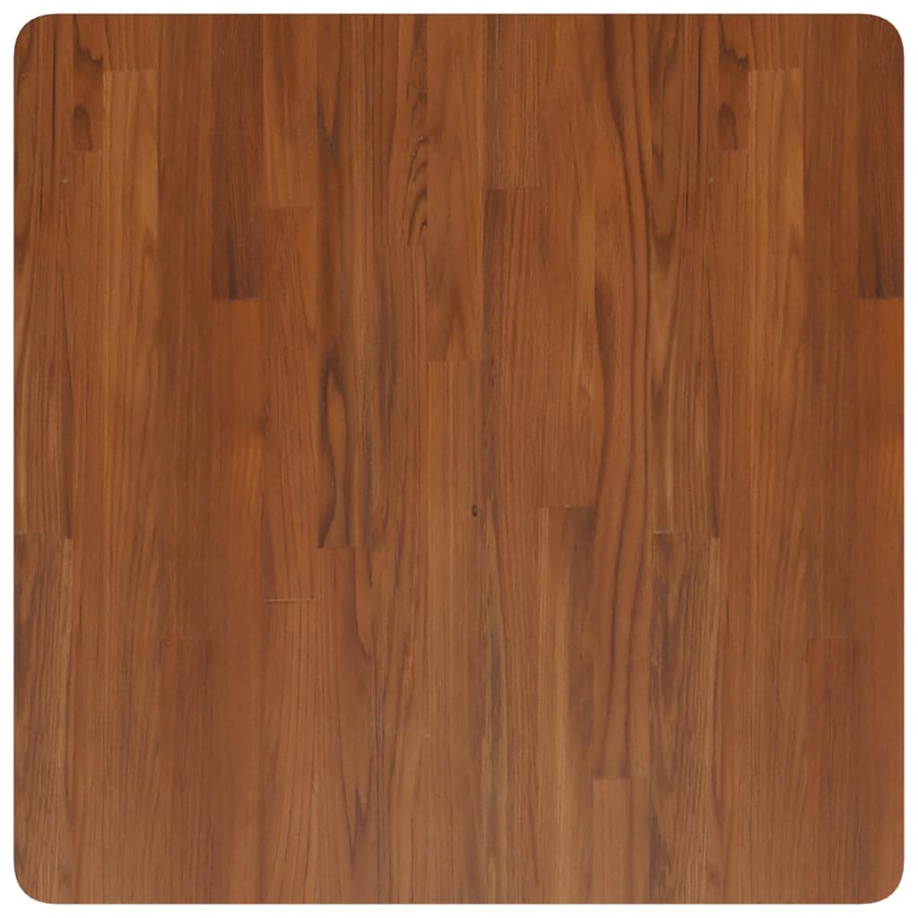 Četvrtasta stolna ploča tamnosmeđa 70x70x4 cm tretirani hrast