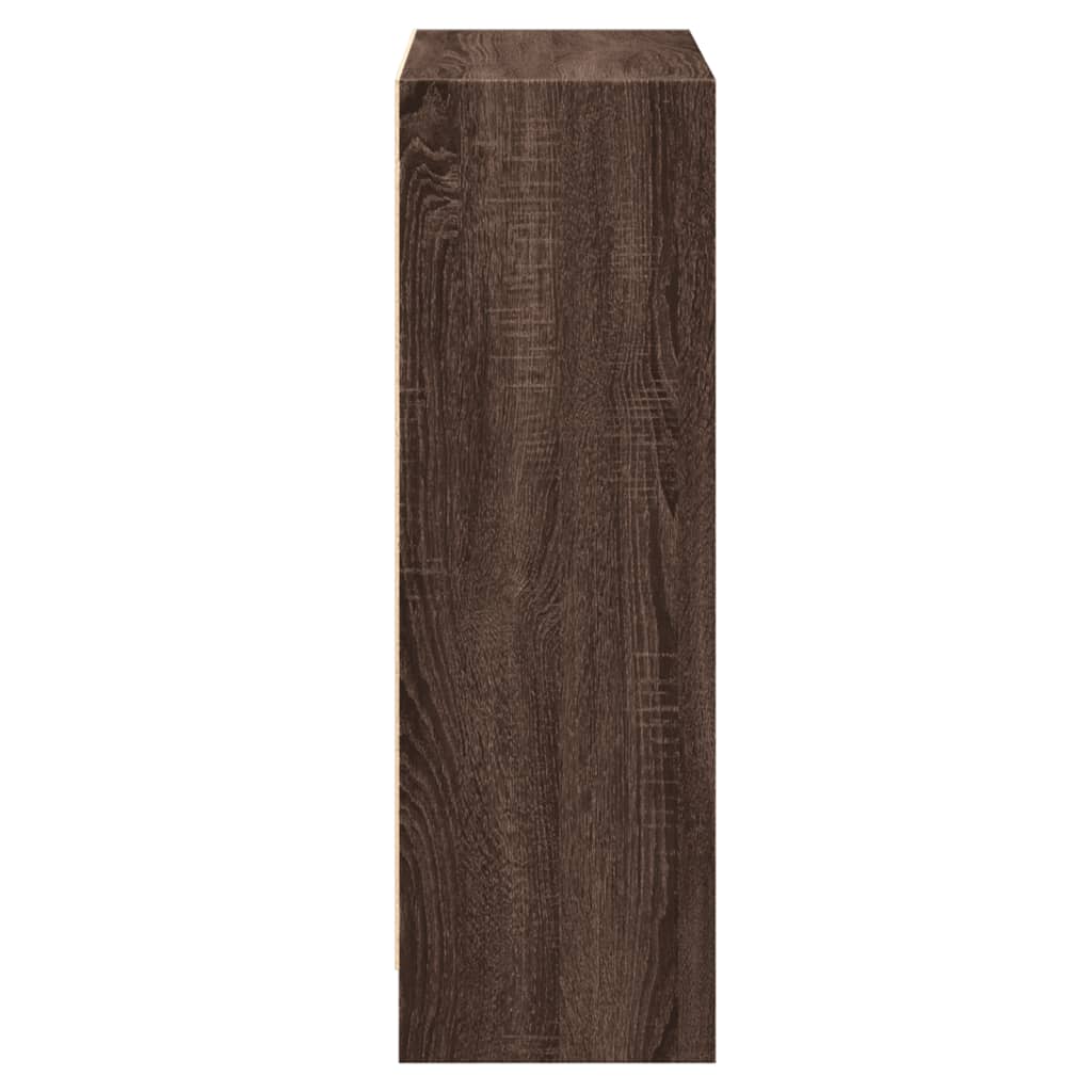 Polica za knjige smeđi hrast 60x24x76 cm konstruirano drvo
