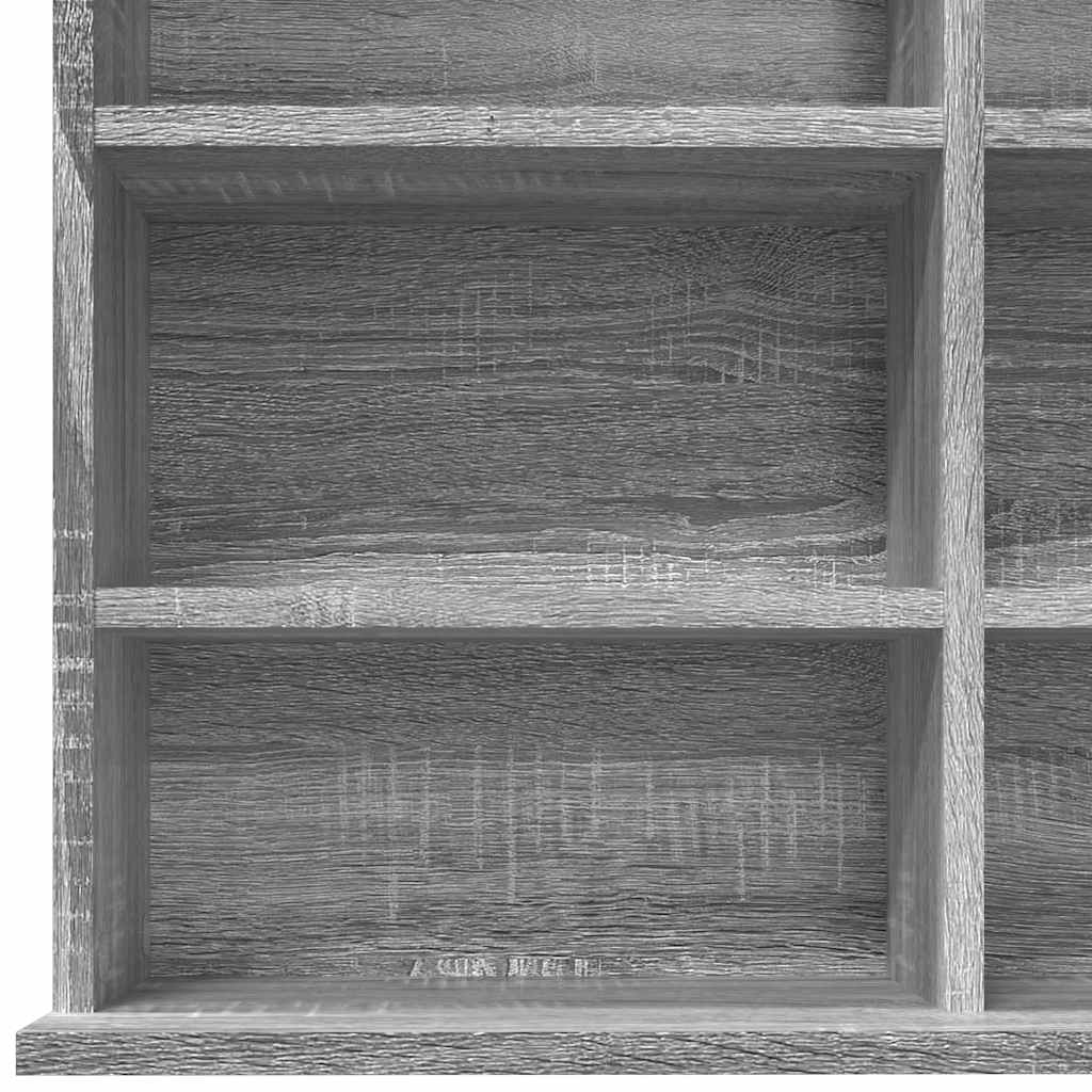 Ormarić za CD-ove sivi hrast 102x23x177,5 cm konstruirano drvo