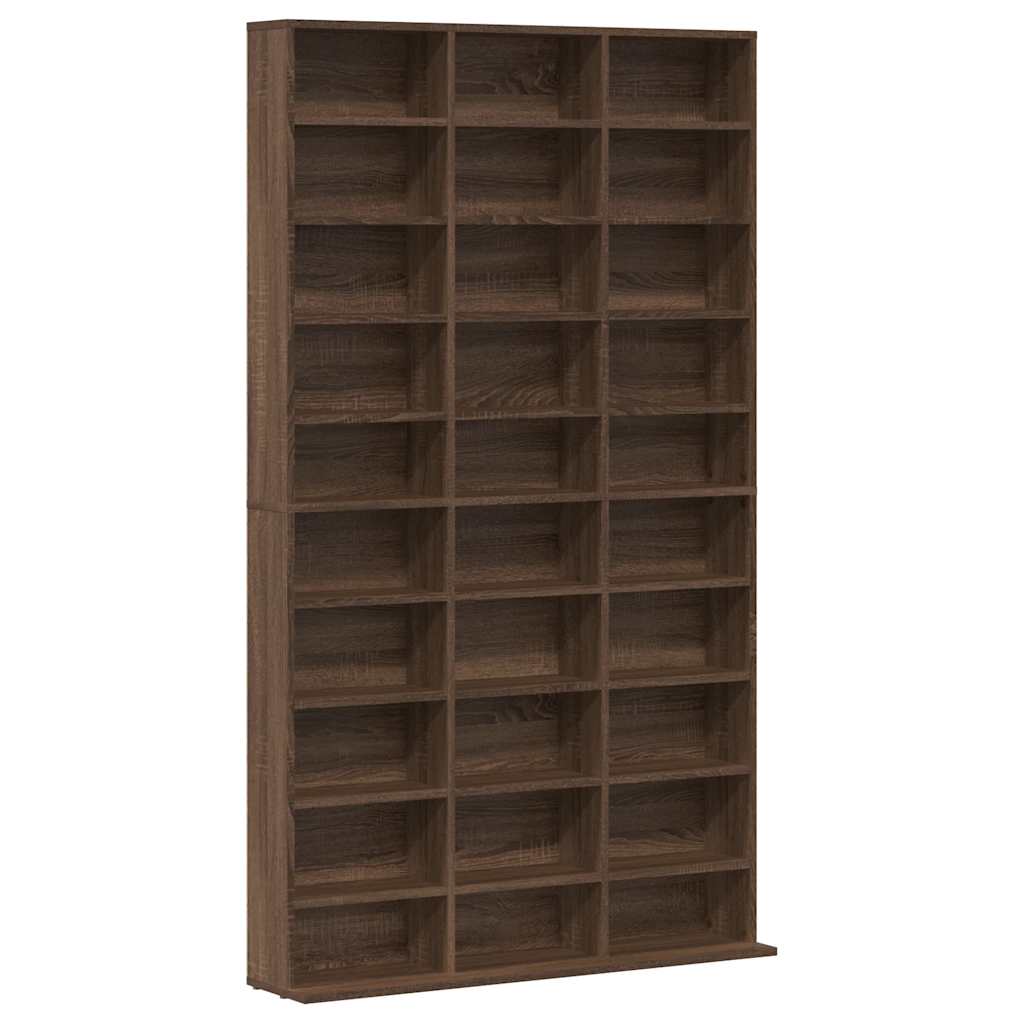 Ormarić za CD-ove smeđi hrast 102x23x177,5 cm konstruirano drvo
