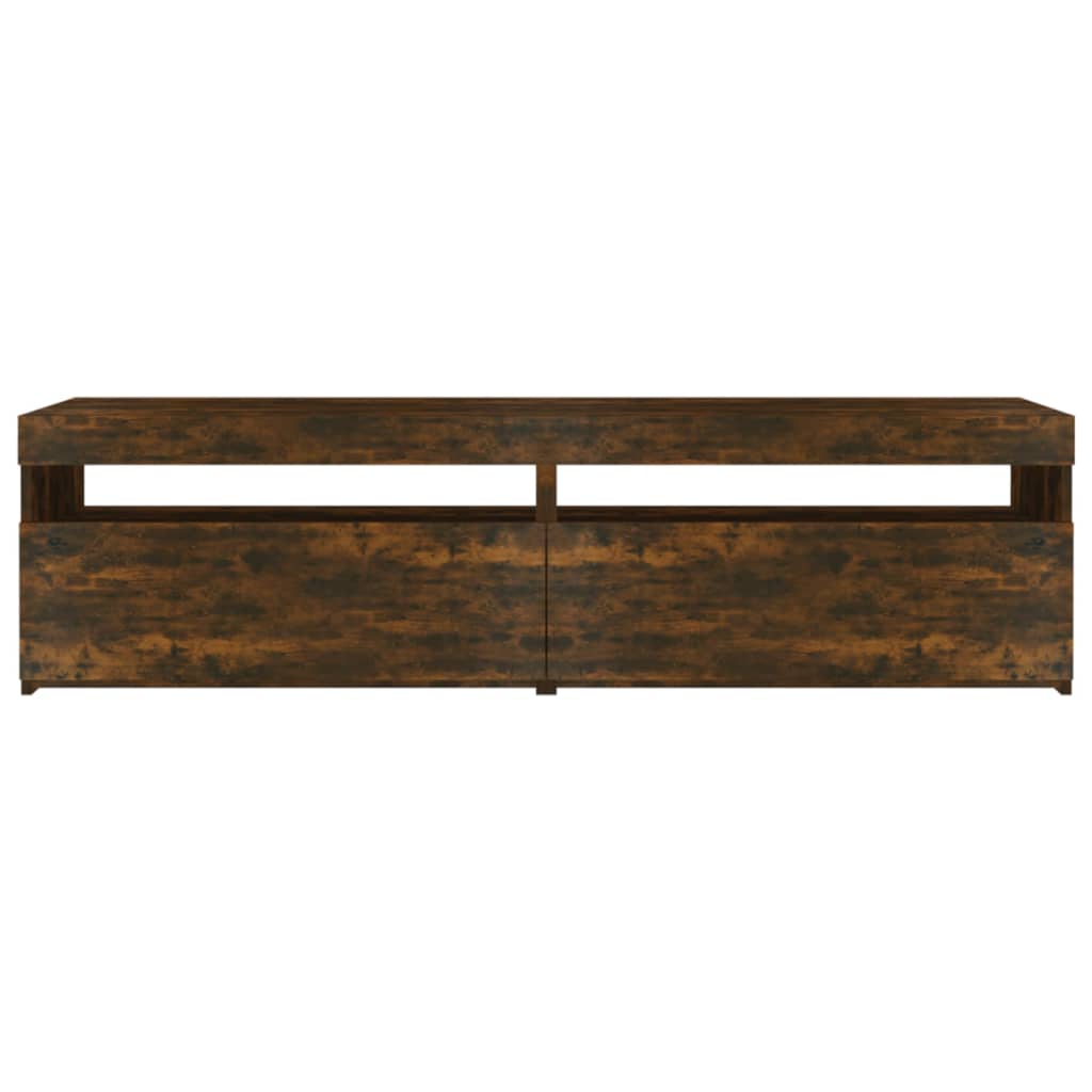 TV ormarić s LED svjetlima 2 kom boja hrasta 75 x 35 x 40 cm