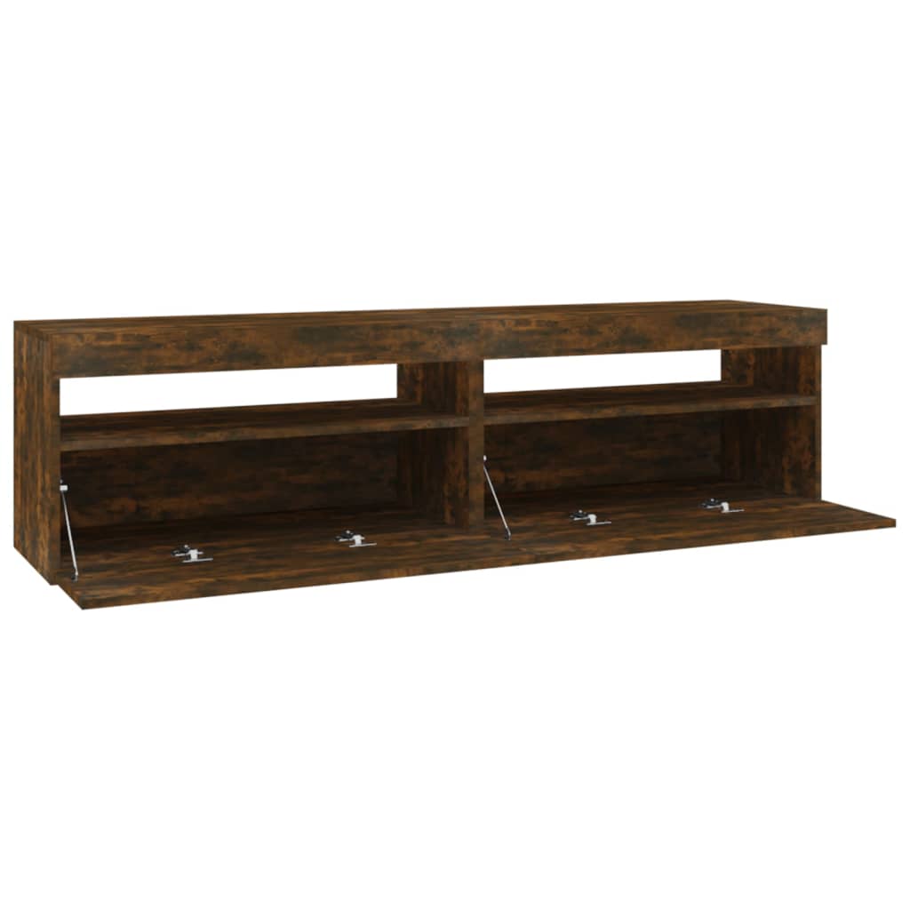 TV ormarić s LED svjetlima 2 kom boja hrasta 75 x 35 x 40 cm