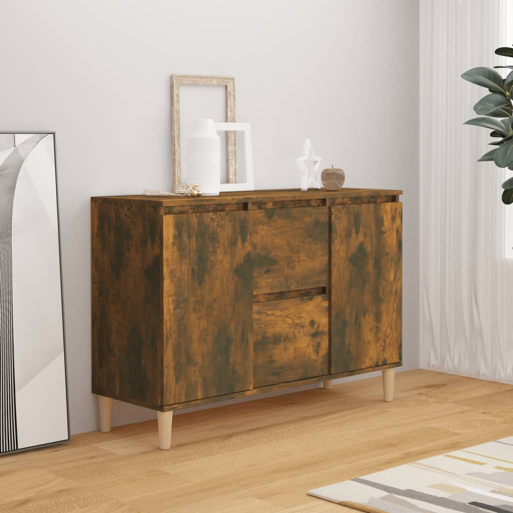 Komoda boja dimljenog hrasta 101x35x70 cm konstruirano drvo