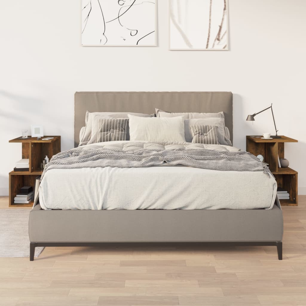 Noćni ormarići boja hrasta 2 kom 35x35x55 cm konstruirano drvo