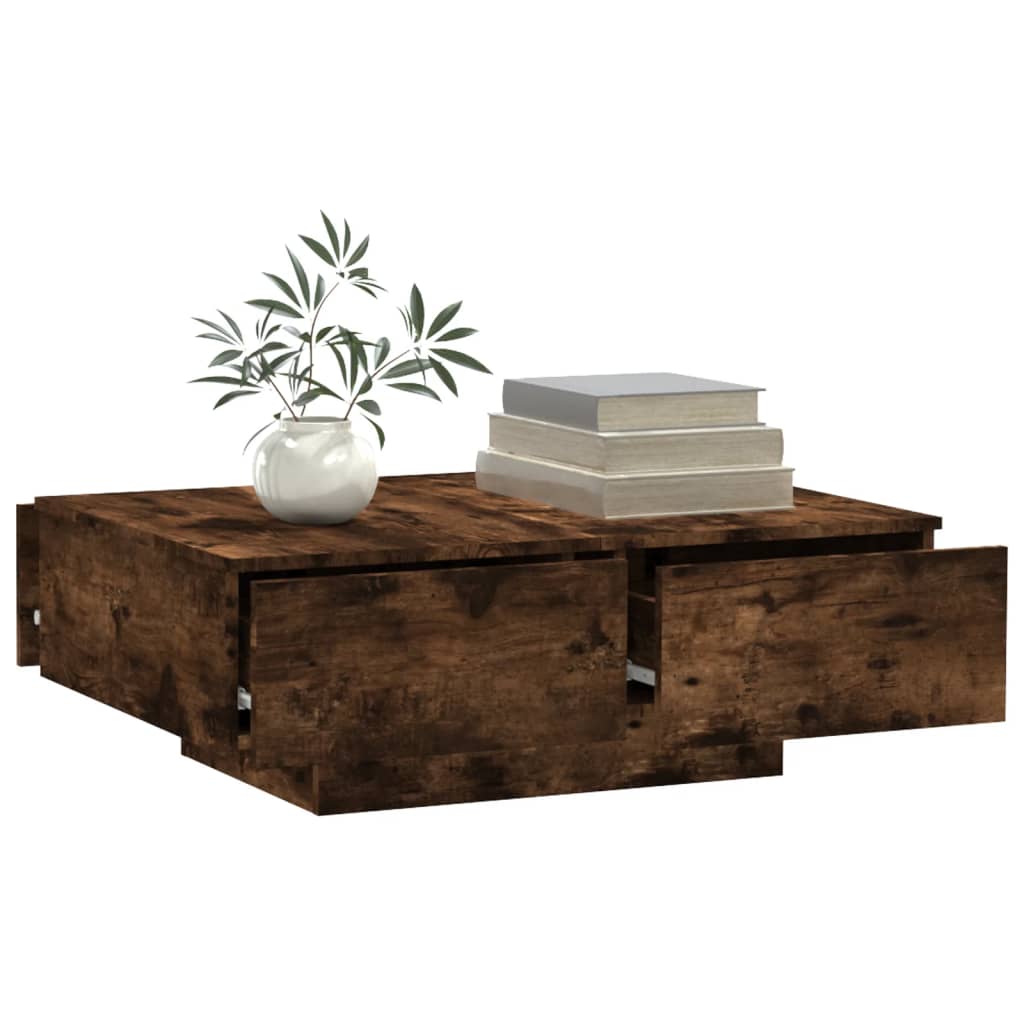 Stolić za kavu boja hrasta 90 x 60 x 31 cm konstruirano drvo