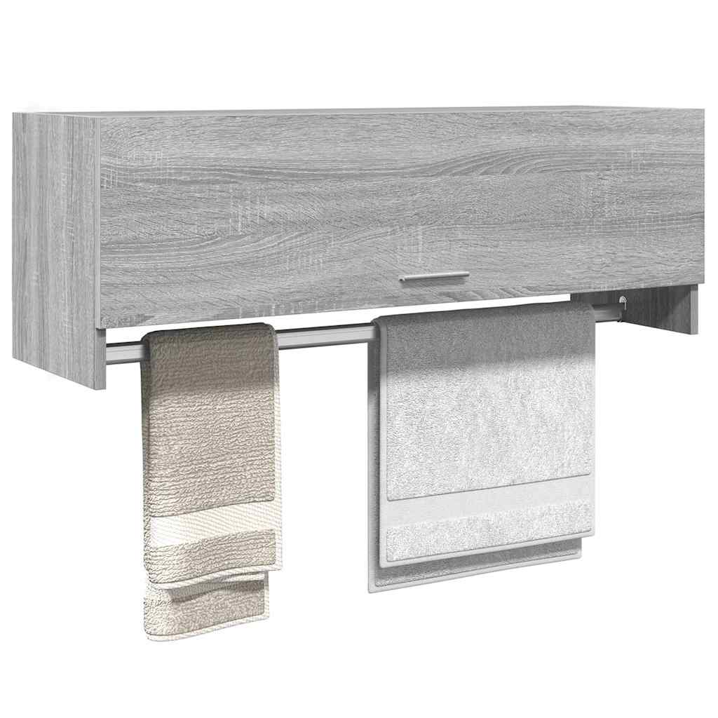 Ormar boja sivog hrasta 100x32,5x35 cm konstruirano drvo