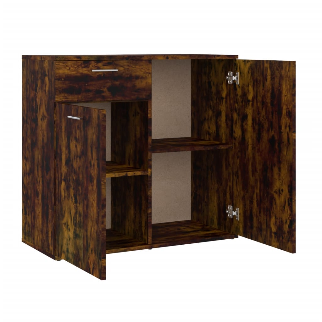 Komoda boja dimljenog hrasta 80 x 36 x 75 cm konstruirano drvo