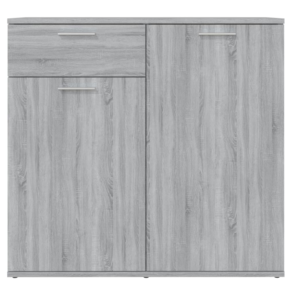 Komoda sivi hrast sonoma 80 x 36 x 75 cm konstruirano drvo