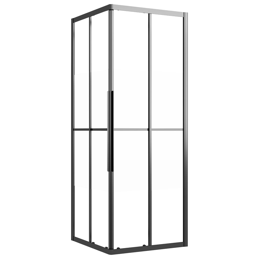 Tuš-kabina napola matirana ESG 80 x 80 x 180 cm crna
