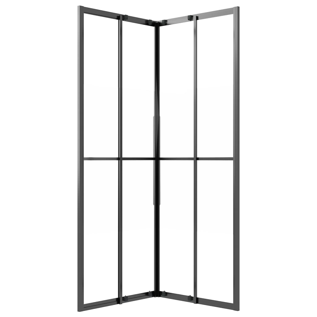 Tuš-kabina napola matirana ESG 80 x 80 x 180 cm crna
