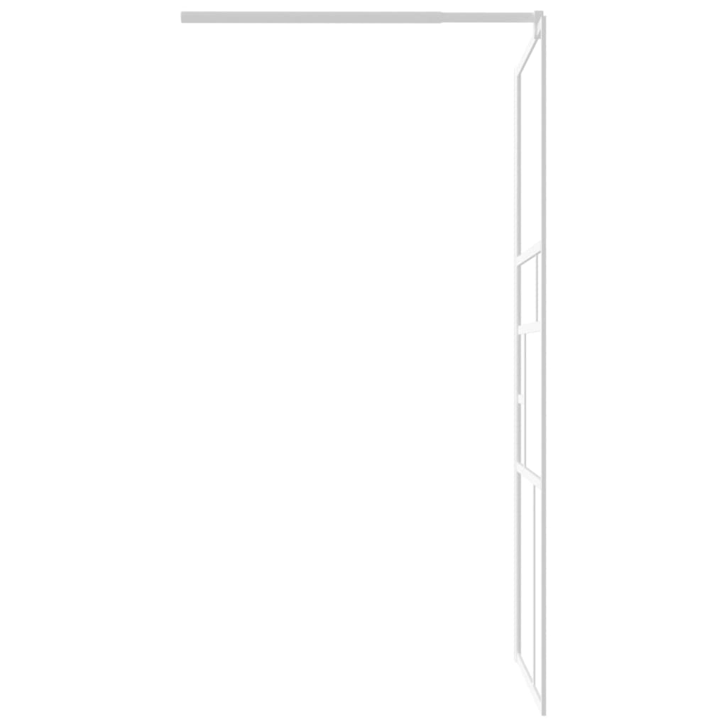 Pregrada za tuš 90 x 195 cm sa staklom ESG bijela
