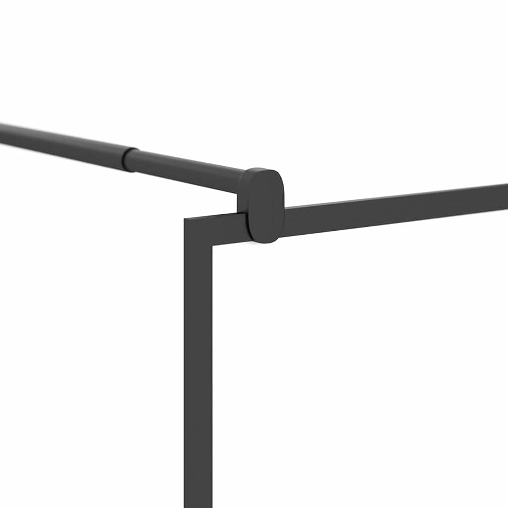 Pregrada za tuširanje 100 x 195 cm s mutnim staklom ESG crna
