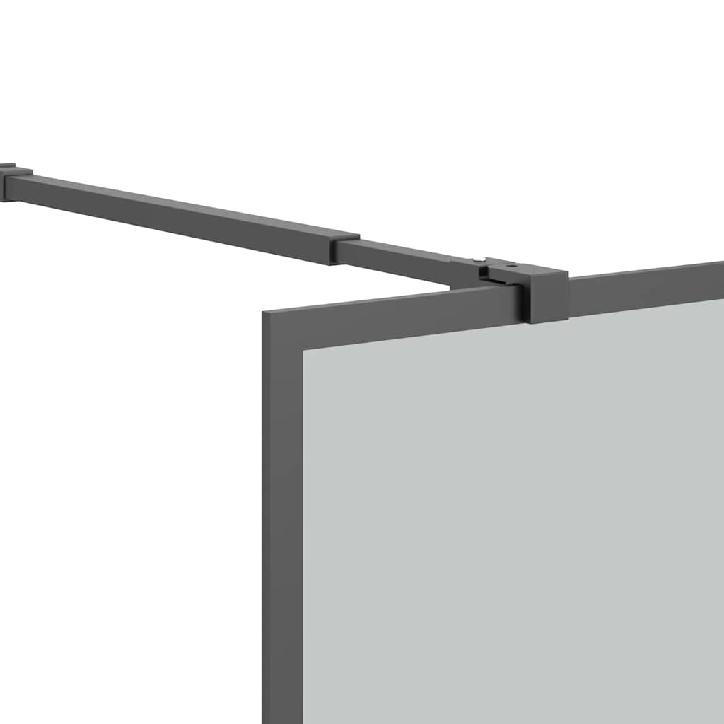 Pregrada za tuš 90 x 195 cm od tamnog kaljenog stakla