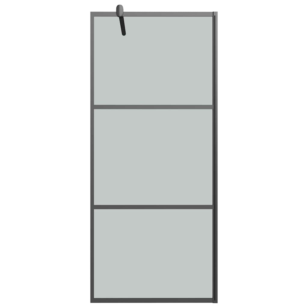 Pregrada za tuširanje 90 x 195 cm s tamnim staklom ESG crna