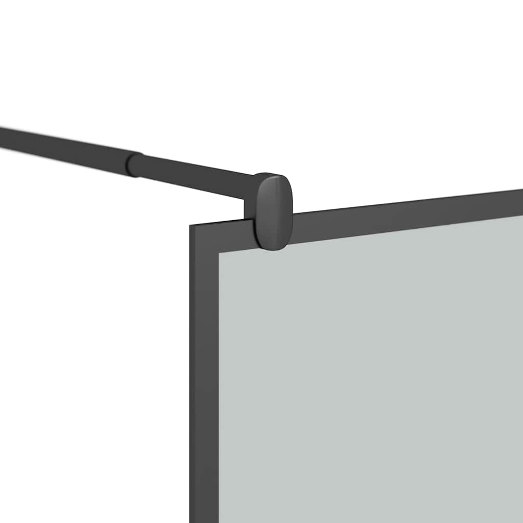 Pregrada za tuširanje 100 x 195 cm s tamnim staklom ESG crna