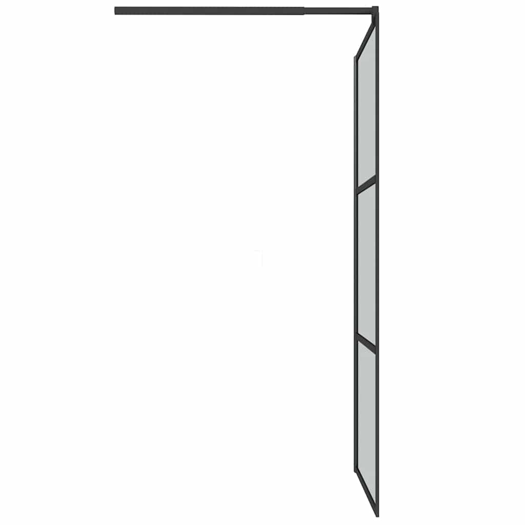 Pregrada za tuširanje 115 x 195 cm s tamnim staklom ESG crna