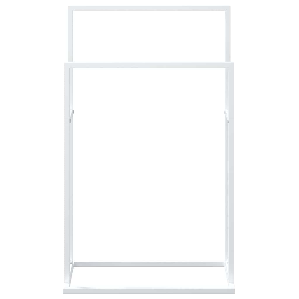Samostojeći stalak za ručnike bijeli 48 x 24 x 78,5 cm željezni