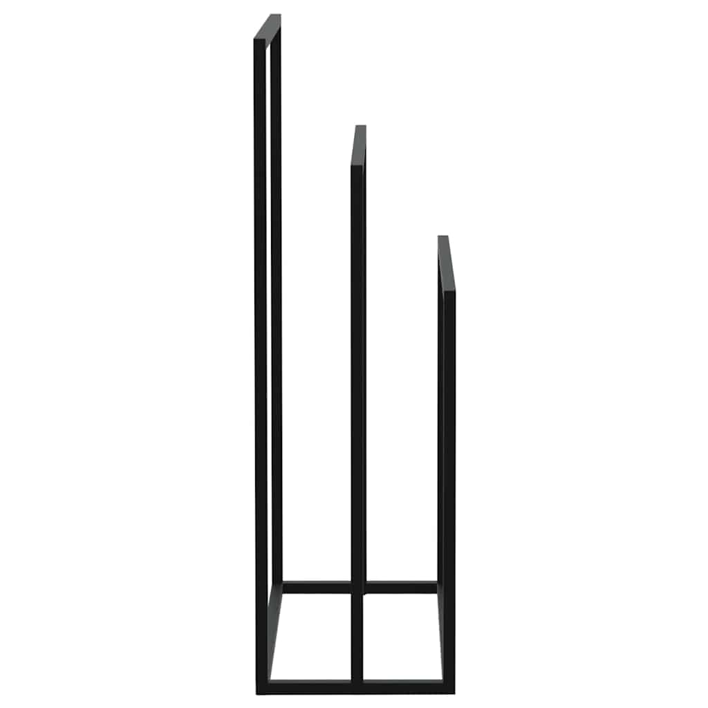 Samostojeći stalak za ručnike crni 48 x 24 x 79 cm željezni