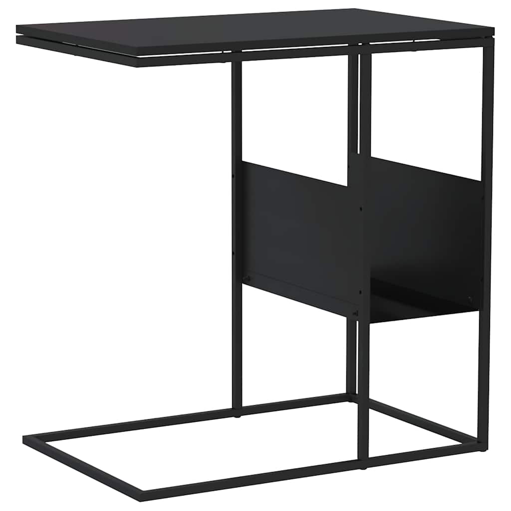 Bočni stolić crna 55 x 36 x 59,5 cm od konstruiranog drva