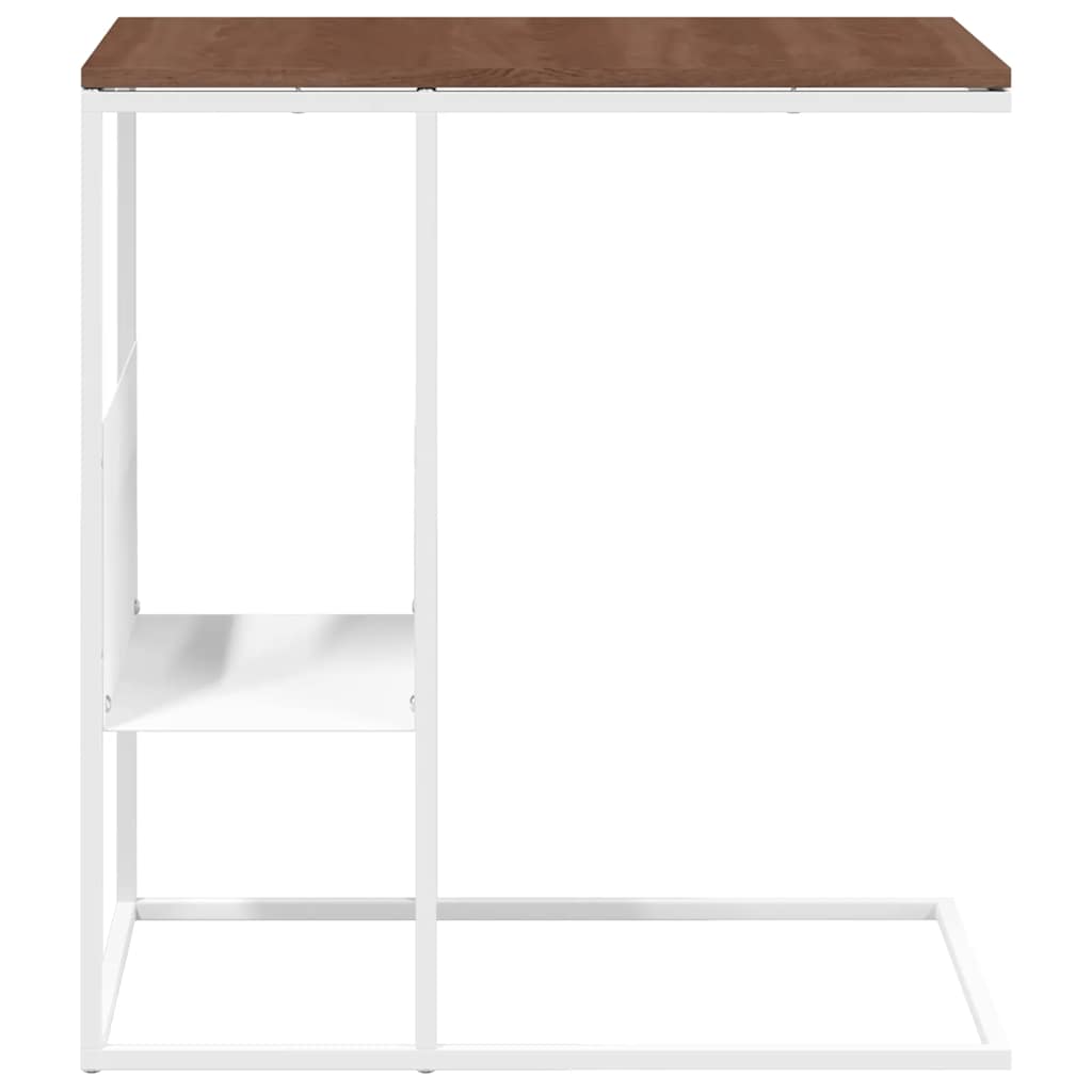Bočni stolić bijeli 55 x 36 x 59,5 cm od konstruiranog drva