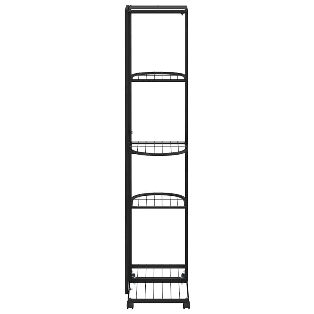 Stalak za cvijeće s 5 katova 44 x 23 x 100 cm crni željezni