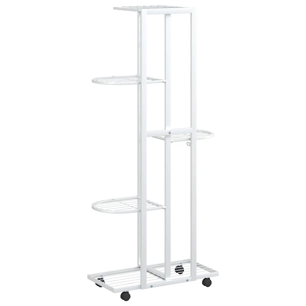 Stalak za cvijeće s 5 katova 44 x 23 x 100 cm bijeli željezni