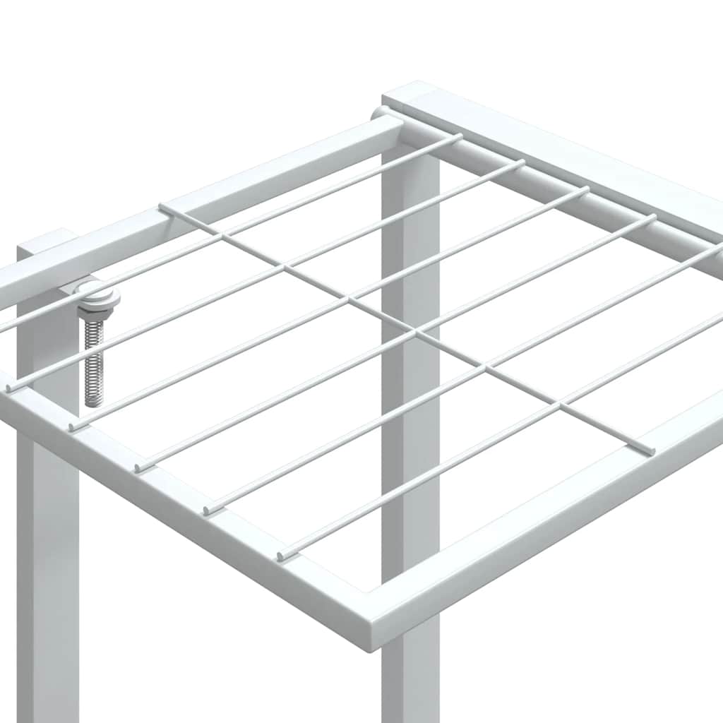 Stalak za cvijeće 94,5 x 25 x 89 cm bijeli željezni