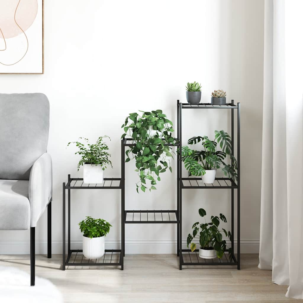 Stalak za cvijeće 83 x 25 x 80 cm crni željezni
