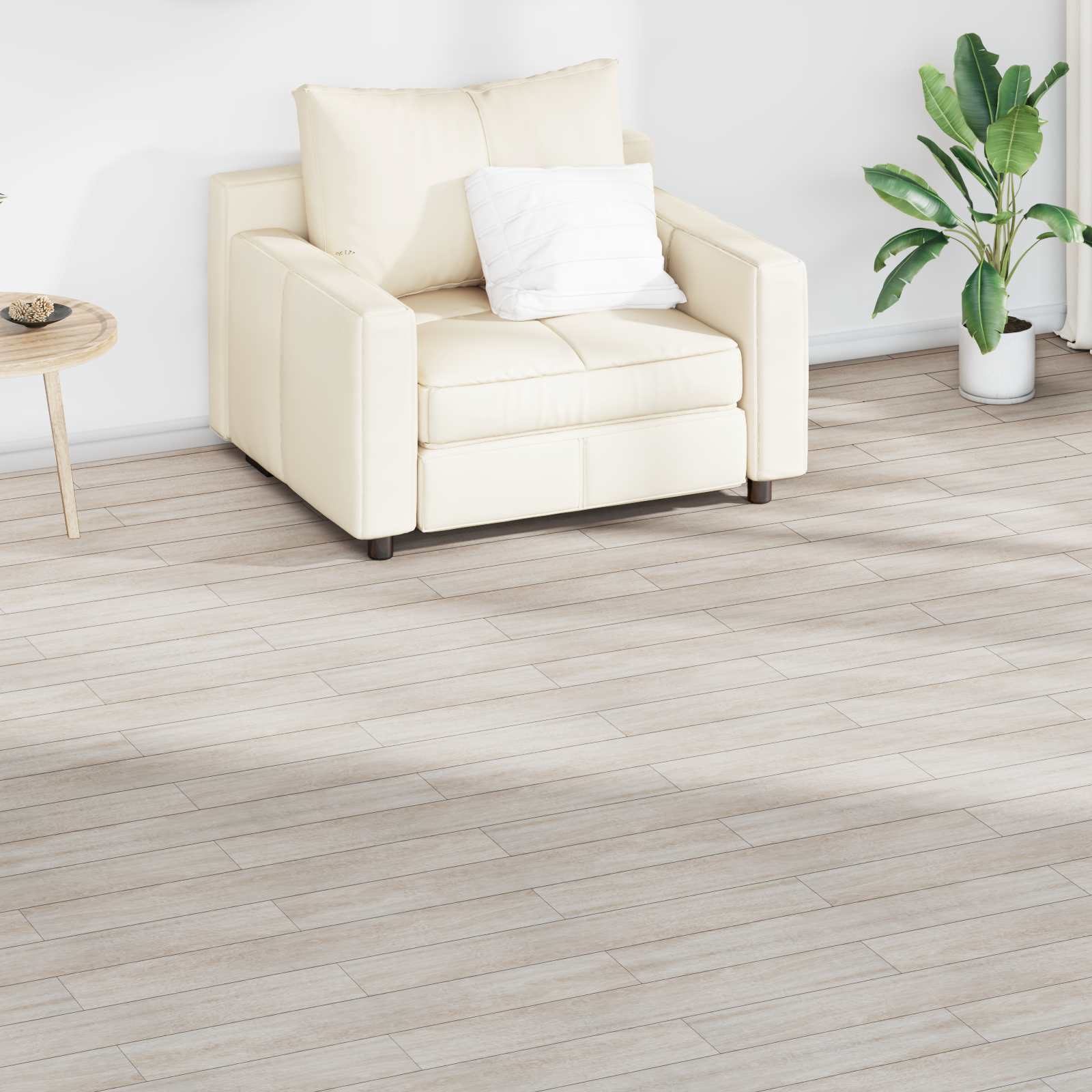 Podne daske 18 pcs Hrast klasično bijeli 2,51 m² PVC