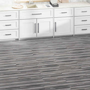 Podne daske 2,51 m² 18 pcs PVC Prugasta siva