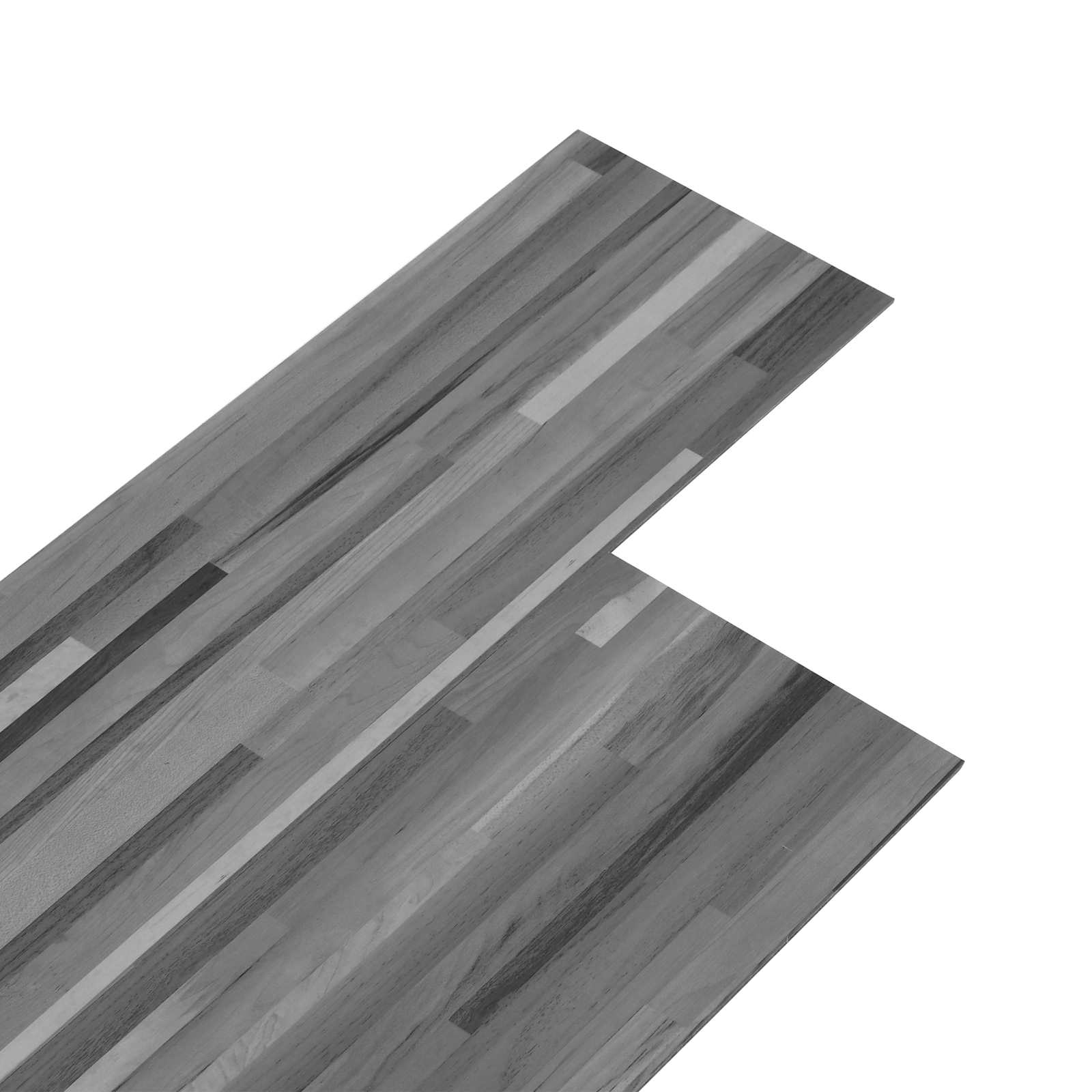 Podne daske 2,51 m² 18 pcs PVC Prugasta siva