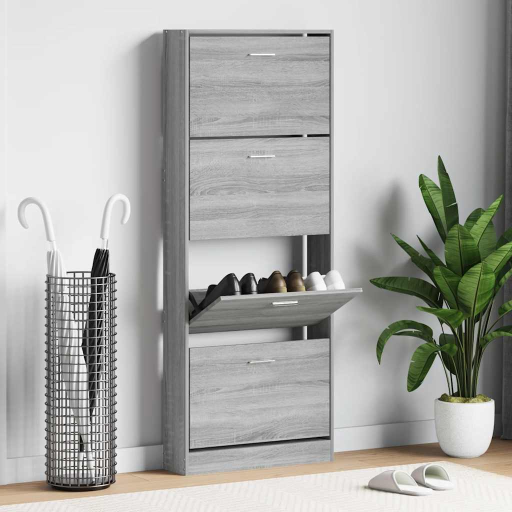 Ormarić za cipele boja hrasta 59x17x150 cm konstruirano drvo