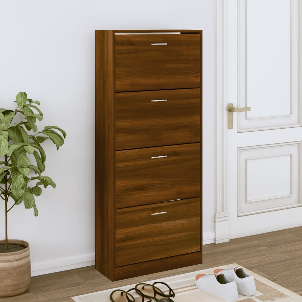 Ormarić za cipele boja hrasta 63x24x147 cm konstruirano drvo