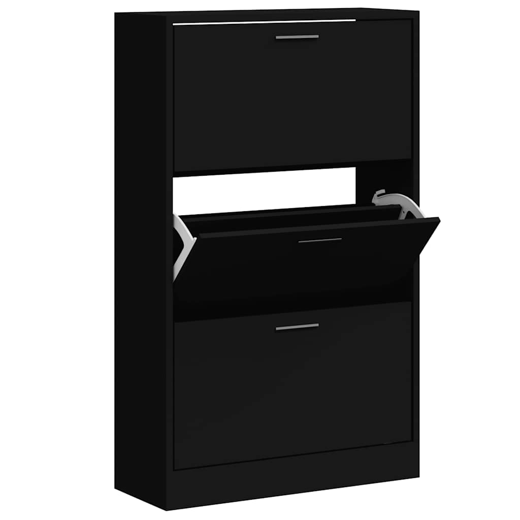 Ormarić za cipele crna 63x24x103 cm konstruirano drvo