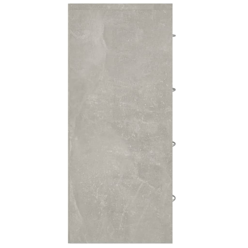 Komoda s 4 ladice 60 x 30,5 x 71 cm siva boja betona