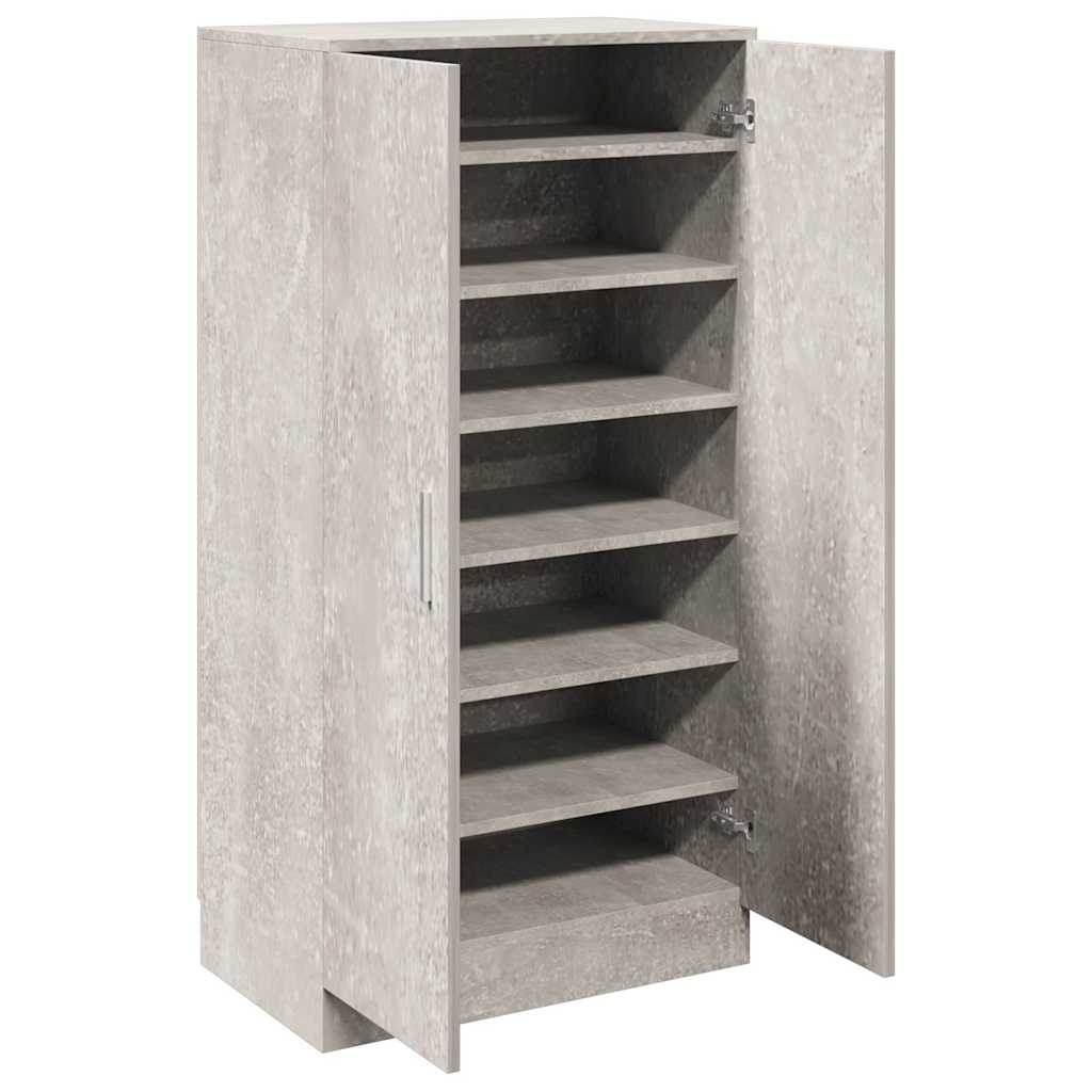 Ormarić za cipele boja betona 55x35x108 cm konstruirano drvo