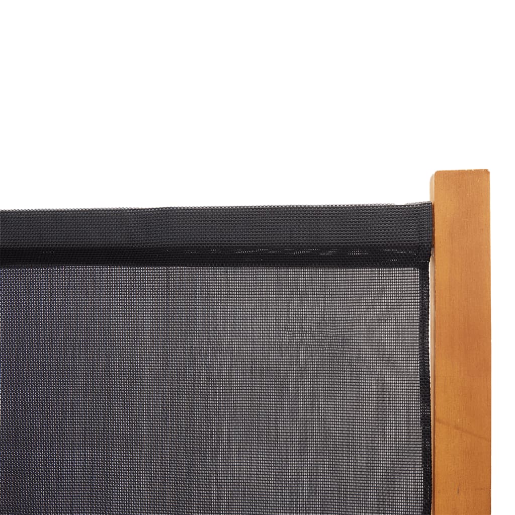 Sobna pregrada sa 6 panela crna 420 x 180 cm