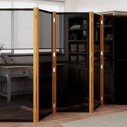 Sobna pregrada sa 6 panela crna 420 x 180 cm