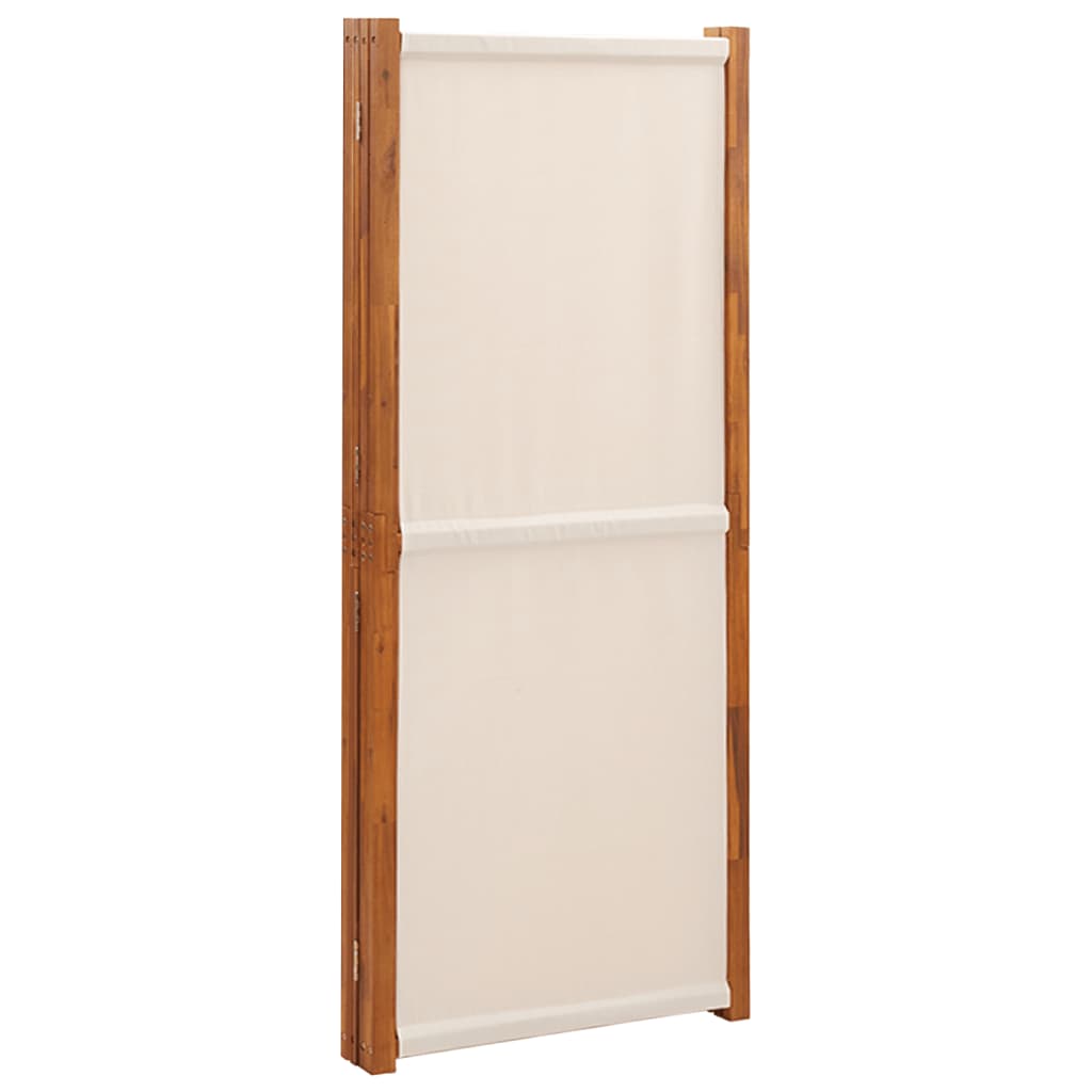 Sobna pregrada s 4 panela krem bijela 280 x 180 cm