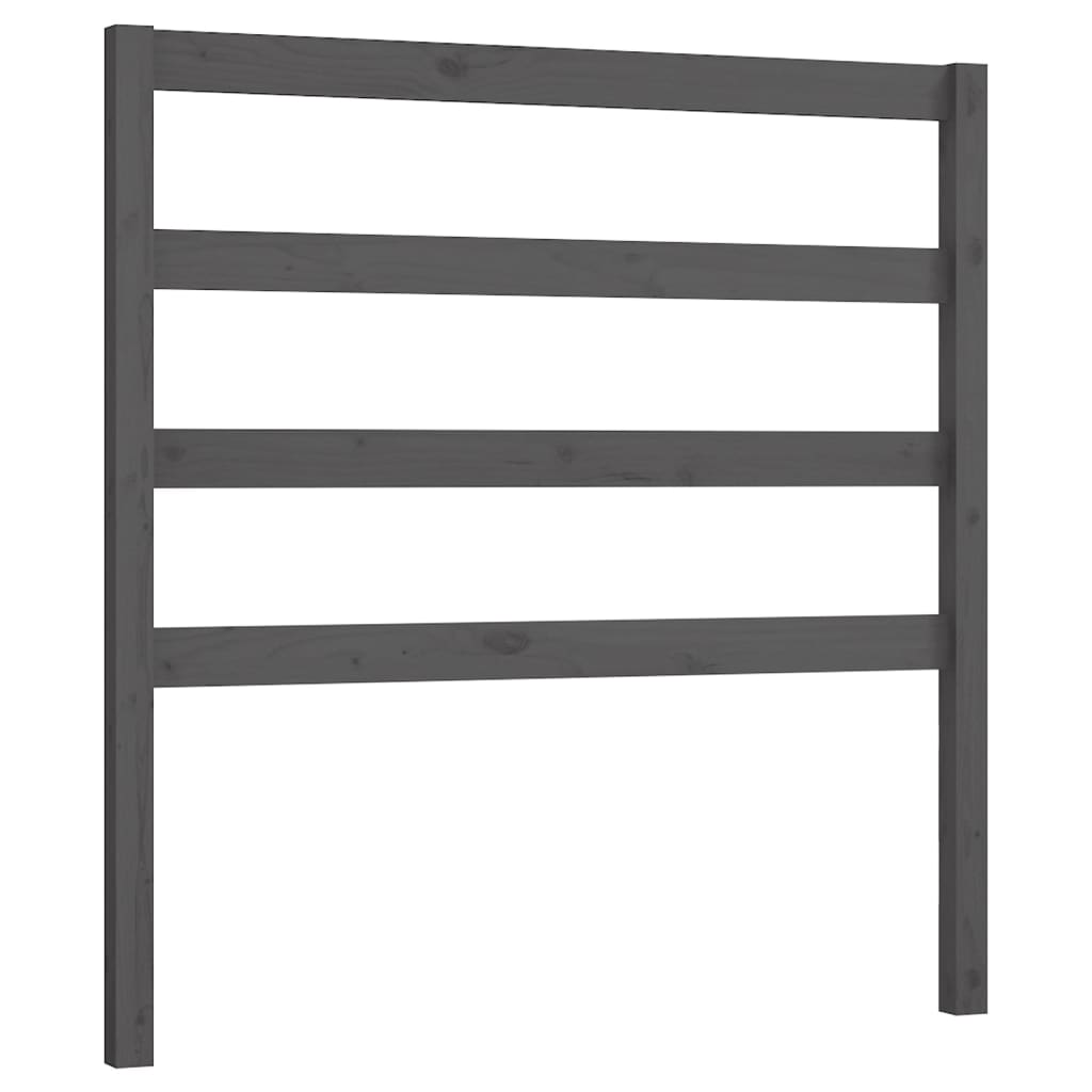 Uzglavlje za krevet sivo 81 x 4 x 100 cm od masivne borovine
