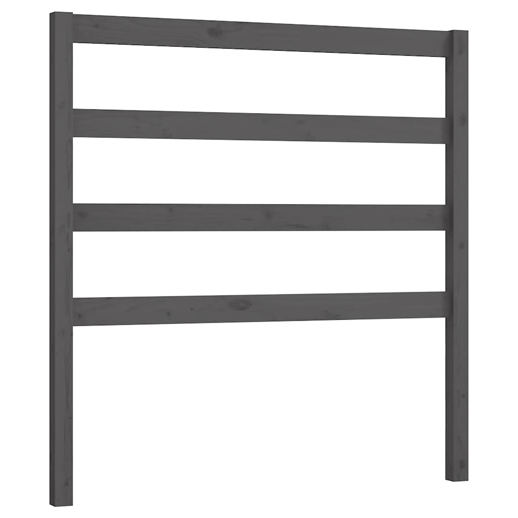 Uzglavlje za krevet sivo 81 x 4 x 100 cm od masivne borovine