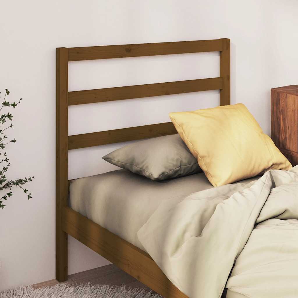 Uzglavlje za krevet boja meda 81 x 4 x 100 cm masivna borovina