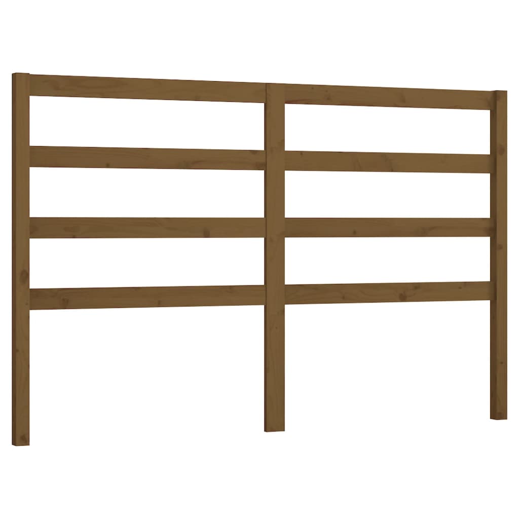 Uzglavlje za krevet boja meda 126 x 4 x 100 cm masivna borovina