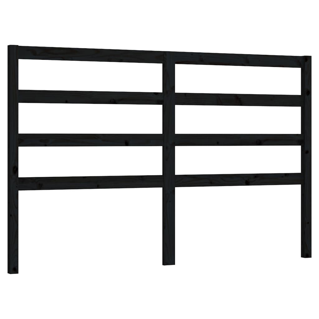 Uzglavlje za krevet crno 166 x 4 x 100 cm od masivne borovine