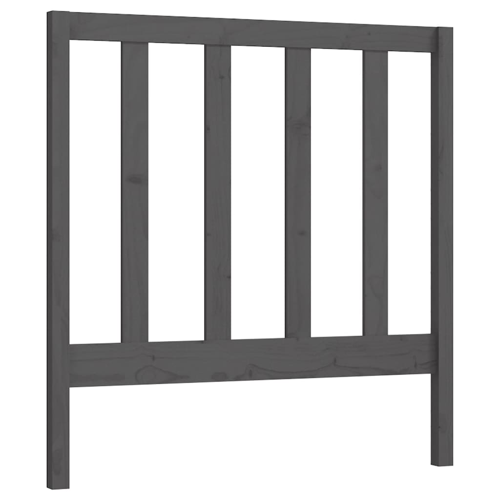 Uzglavlje za krevet sivo 96 x 4 x 100 cm od masivne borovine