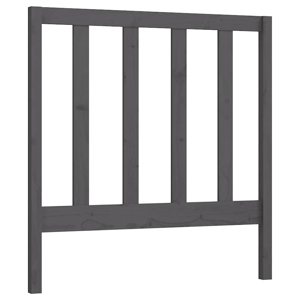 Uzglavlje za krevet sivo 96 x 4 x 100 cm od masivne borovine