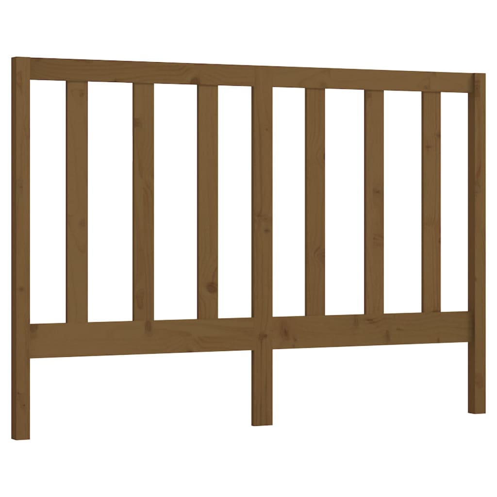 Uzglavlje za krevet boja meda 126 x 4 x 100 cm masivna borovina