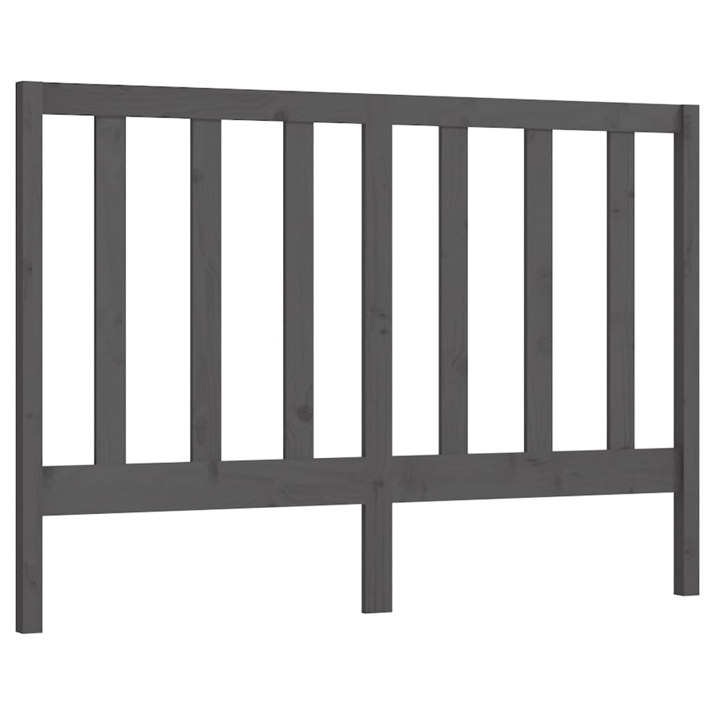 Uzglavlje za krevet sivo 141 x 4 x 100 cm od masivne borovine