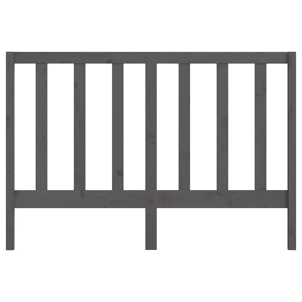 Uzglavlje za krevet sivo 141 x 4 x 100 cm od masivne borovine